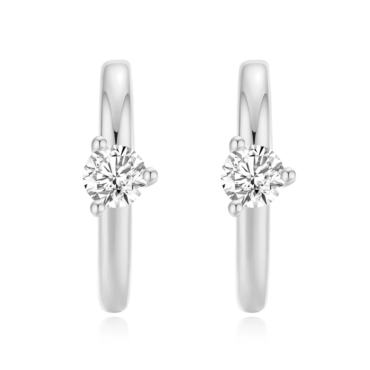 Sophisticated universal ear clips, European style, 925 silver, simple, elegant design