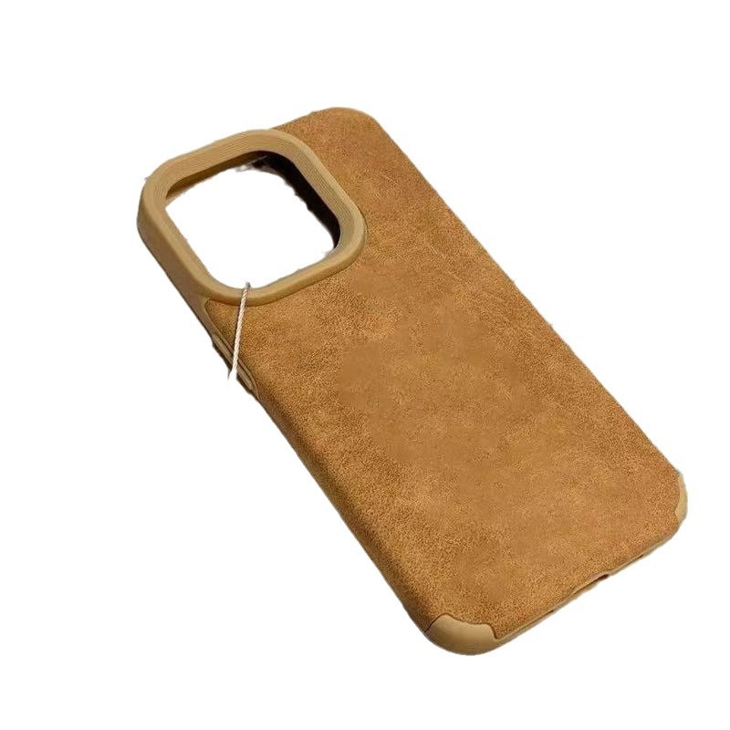 Escalera piel de cordero para iPhone 16pro funda para teléfono móvil Apple 15 color sólido 14pro13promax nuevo 12
