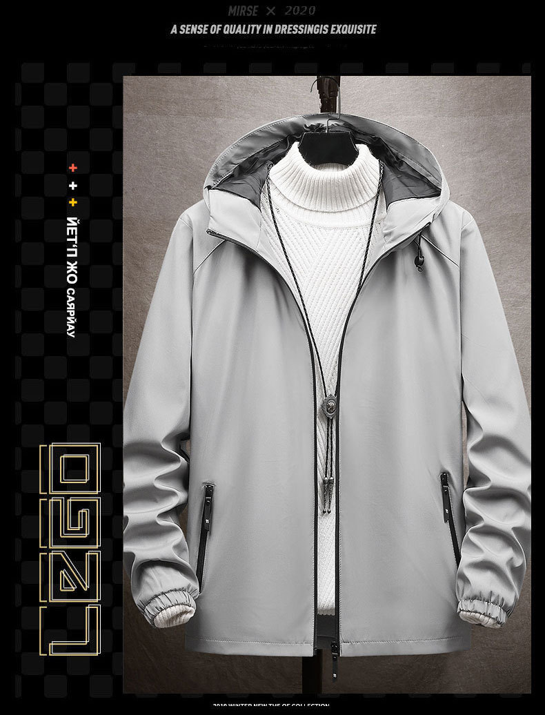 Ropa para hombre, ropa informal para deportes al aire libre de montaña, chaqueta con capucha holgada de tendencia, estilo primavera y otoño para hombre_voghion.com