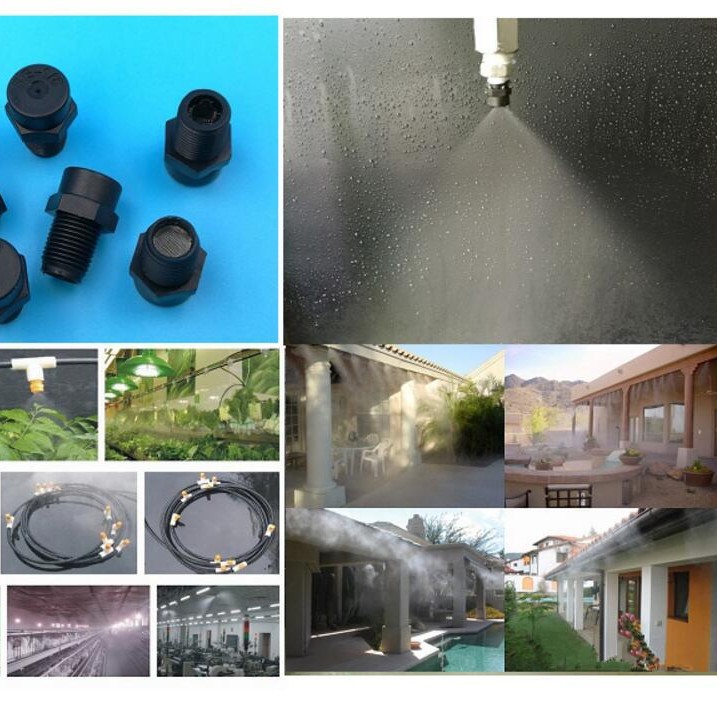 临沂微雾加湿降温喷嘴 除尘用塑料 1分细雾养殖喷头
