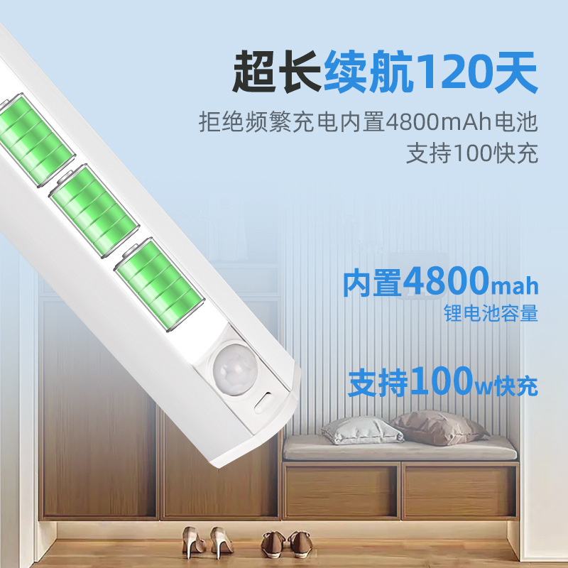 사람이 자기 흡수 직각 입구 라이트 바를 충전하는 인체와 함께 갈 때 사람이 와서 외출 할 때 입구 도어의 유도 램프가 켜집니다.