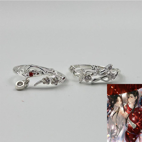 Animation Tianguan Blessing Ring Flower City Xie Lian Danmei Novel Couple Ring Cross-border AliExpress Amazon Hot Selling