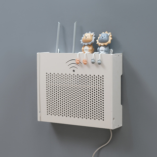 Punch-free router storage wall-mounted WiFi light and dark weak distribution meter multimedia box empty box decoration Yunbang