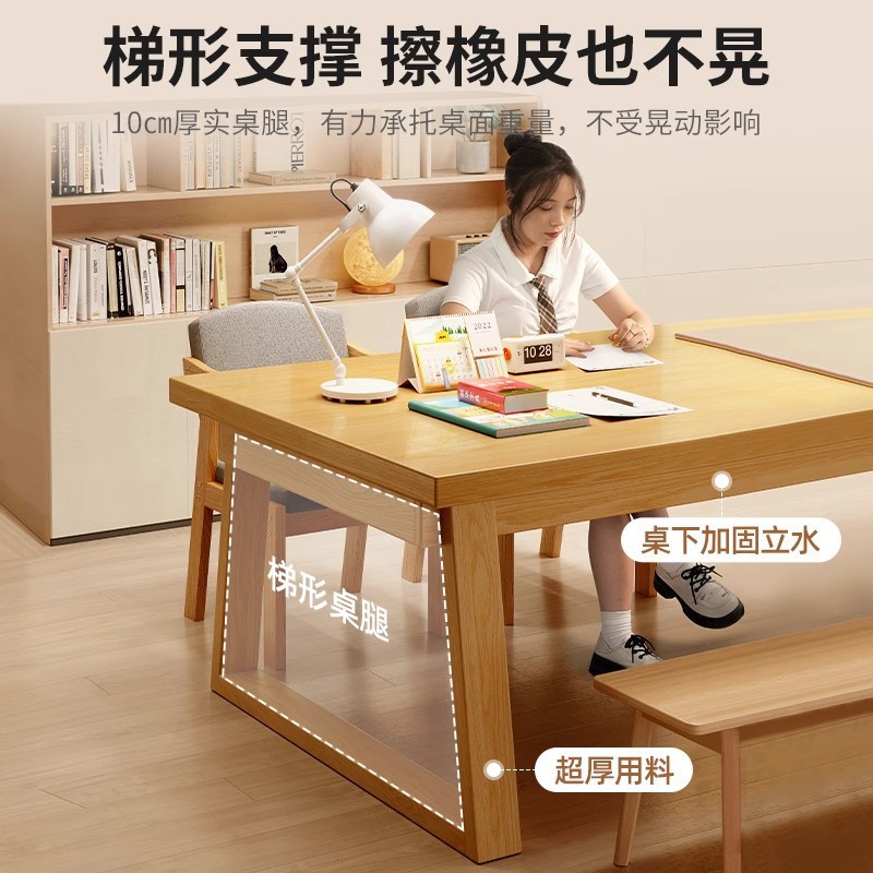 Escritorio de madera sólida escritorio de computadora doble dormitorio escritorio de estudio en el hogar escritorio de escritorio rectangular simple escritorio de oficina