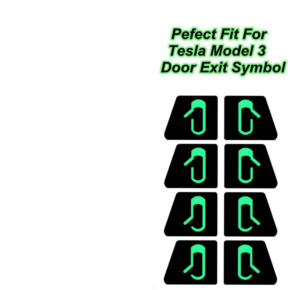 SCHANLEY трансграничная Tesla Model 3 светящиеся модификации украшения наклейки открывания двери наконечники светящиеся наклейки