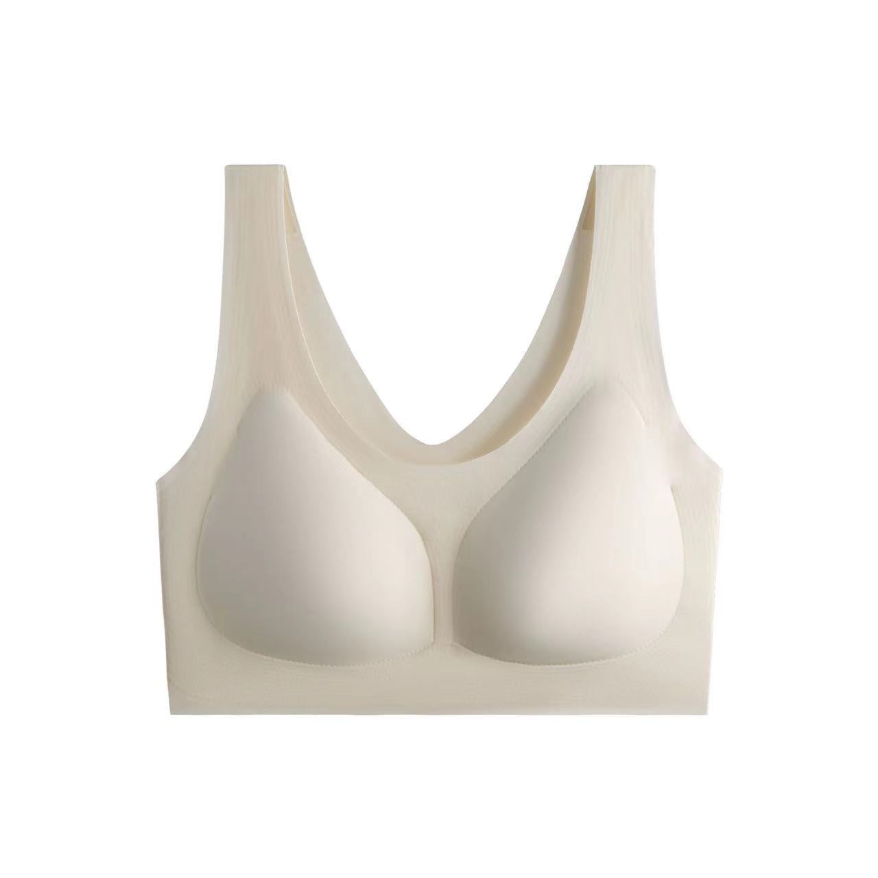 Nueva ropa interior deportiva de mujer sin marcas en forma de U envuelta en el pecho sin anillo de acero para evitar que la luz se reúna y se reúne en el pecho bra