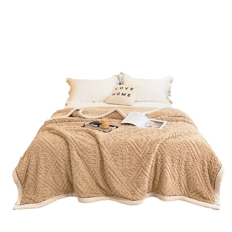 Naujųjų metų raižyta aksominė antklodė antklodė pastorinta antklodė sofa oro kondicionierius antklodė biuro vienvietė antklodė_voghion.com