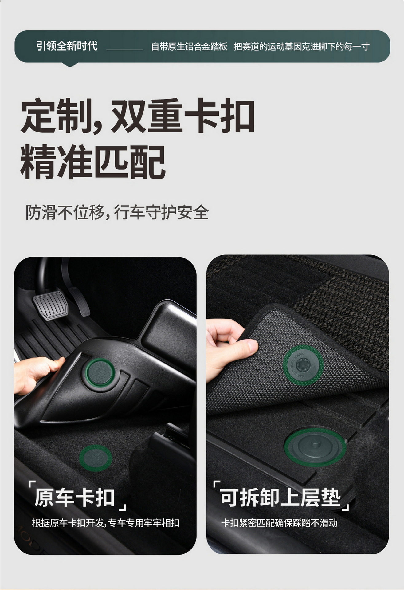 Suitable for Tesla Model Y and Model 3 new version TPE floor mats, custom-made full-cover trunk mat