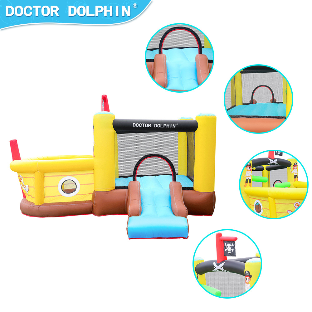 Doctor Delfín | Castillo inflable para niños, castillo inflable para el hogar, tobogán pequeño para interiores, trampolín, castillo inflable antideslizante