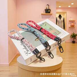 新款彩色手机挂绳防丢手腕绳钥匙扣简约时尚涤纶背包扣现货批发