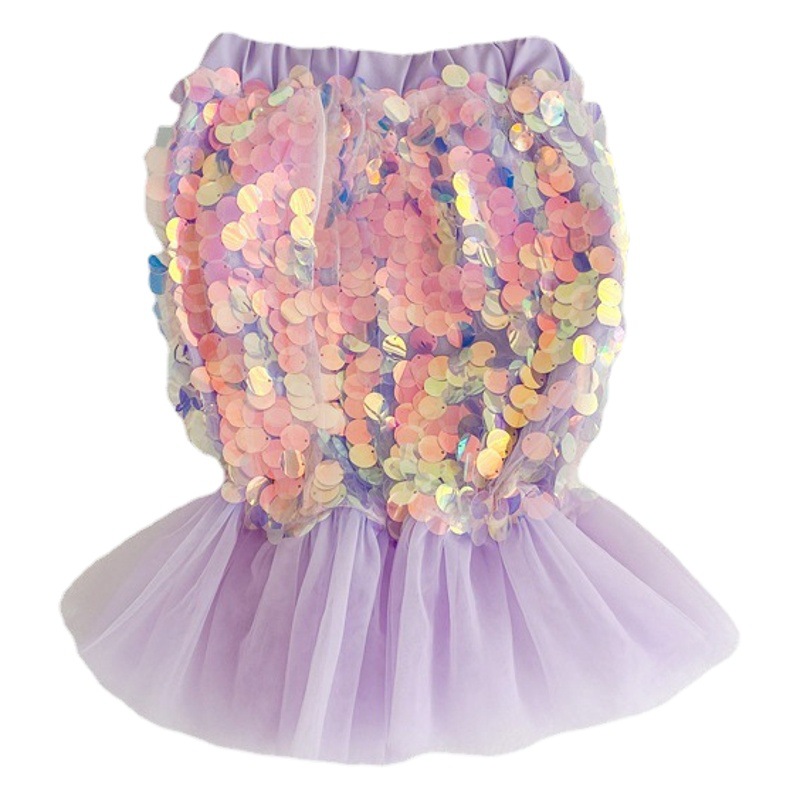 Children's Clothing Skirt Girls Baby Mermaid Princess Skirt 2026 Spring and Summer New Style Kidsren's Skirt Mesh Sequins
