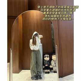 徐秋阳   绿豆沙  秋季新款百搭时尚显瘦显白休闲裤13506其他常规