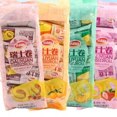 ダリ園スイス巻きサンドイッチ菓子いちご香橙チョコレートバナナ味独立包装200g /160g