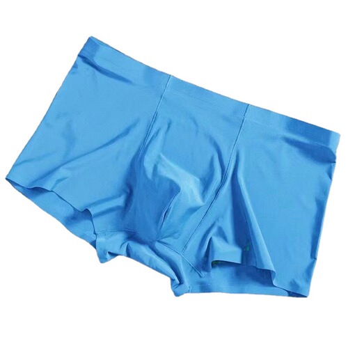 Slim-fit mens summer ice silk breathable comfortable sheer transparent four-sided square underwear