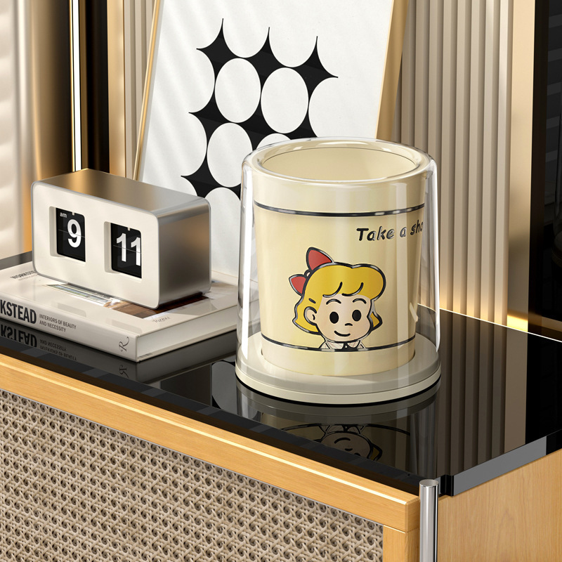 Dopamine Desktop Trash Can Cute small size Cream Style New High Color Value Small Garbage Bag Mini Kitchen Hair Dopamine Desktop Trash Can Cute small size Cream Style New High Color Value Small Garbage Bag Mini Kitchen Hair