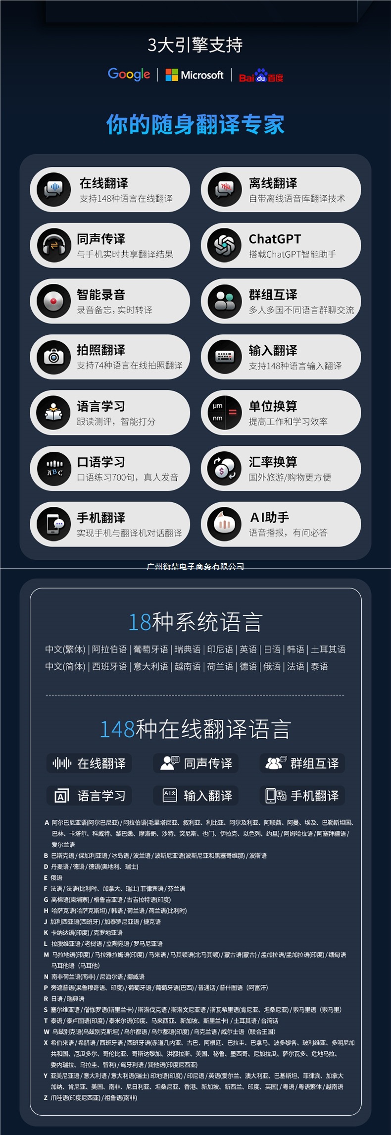 The 2025 new offline intelligent translation machine, simultaneous translator, enables real-time voice dialogue and multi-language translation into English undefined