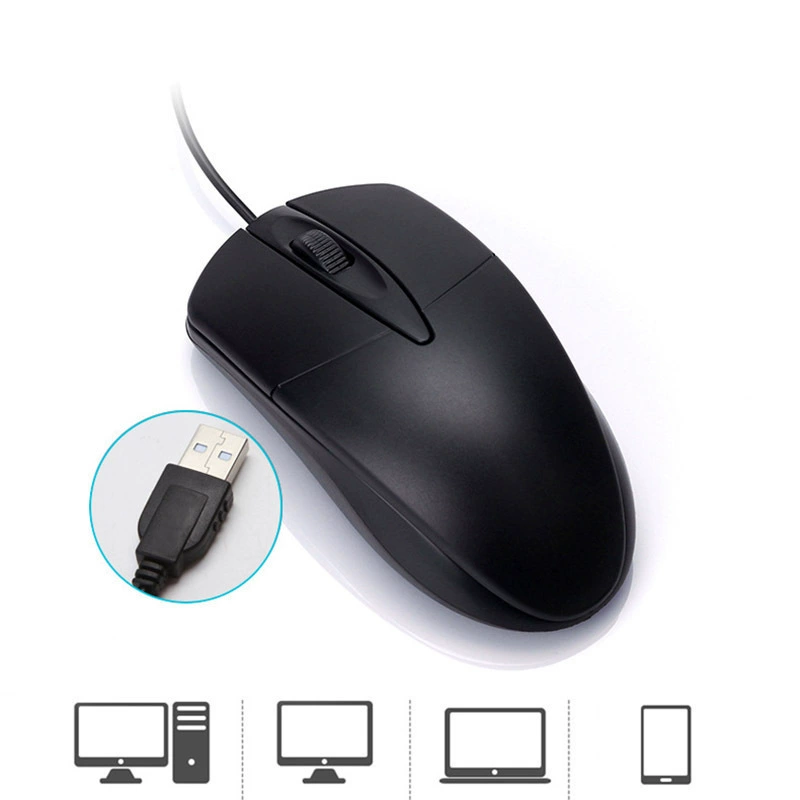 Factory direct sales USB wired mouse home office business notebook desktop colorful luminous wheel mouse wholesale