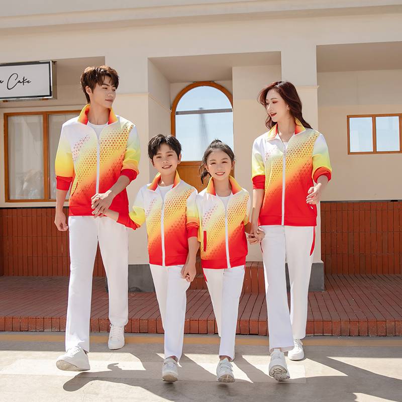 Primavera y otoño, niños y niñas, dos piezas, uniformes nacionales, trajes deportivos, uniformes escolares, uniformes deportivos, equipos de ejercicio, uniformes deportivos