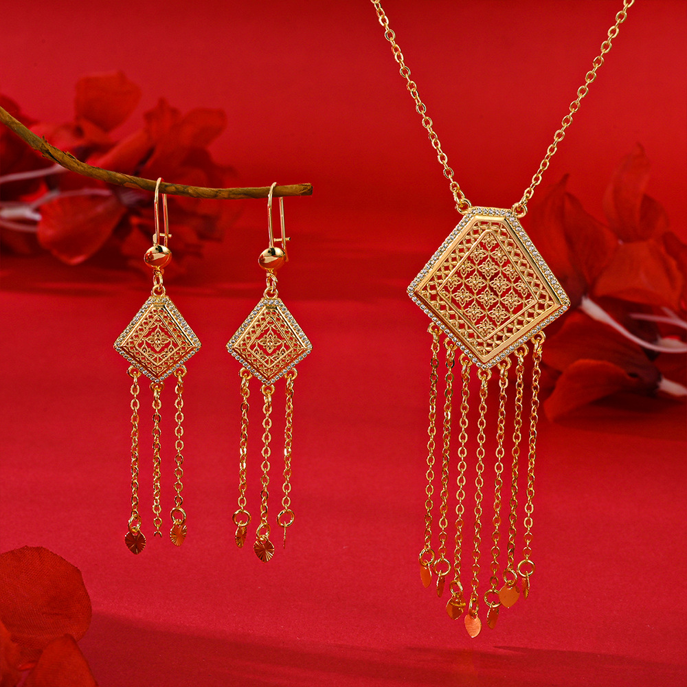 Retro moda de aretes de arroz