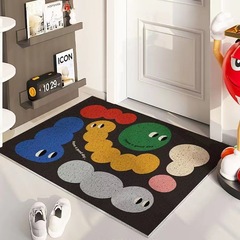 Cartoon style entrance door, dirt-resistant and wear-resistant silk circle floor mats, home entrance, cuttable anti-slip mats, manufacturer wholesale
