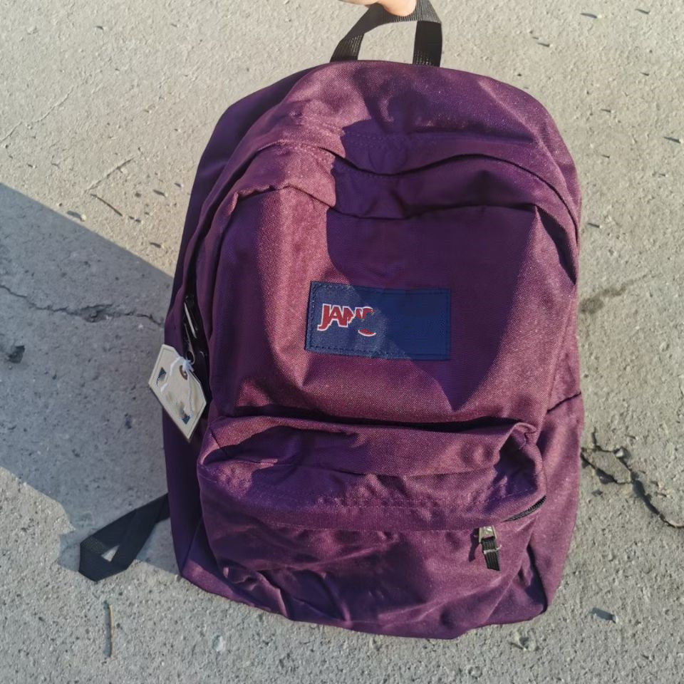 Jess nueva mochila de lona transfronteriza de gran capacidad Escuela Secundaria campus simple pareja mochila