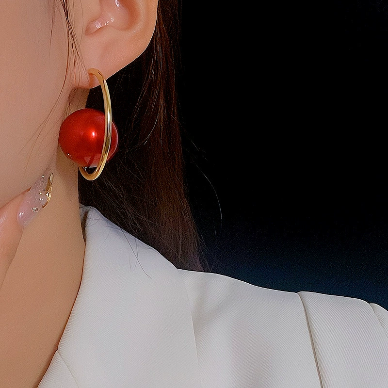 Серебряная игла, модные универсальные серьги с жемчугом, тренд сезона, высококачественный стиль