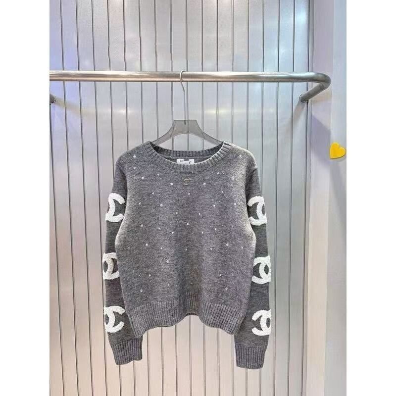 Fashionable Knitted Star-Pattern Long-Sleeve Pullover Top 2025 Autumn and Winter New Style Elegant Chanel-Style Sweater Coat for Women in White Fashionable Knitted Star-Pattern Long-Sleeve Pullover Top 2025 Autumn and Winter New Style Elegant Chanel-Style Sweater Coat for Women in White