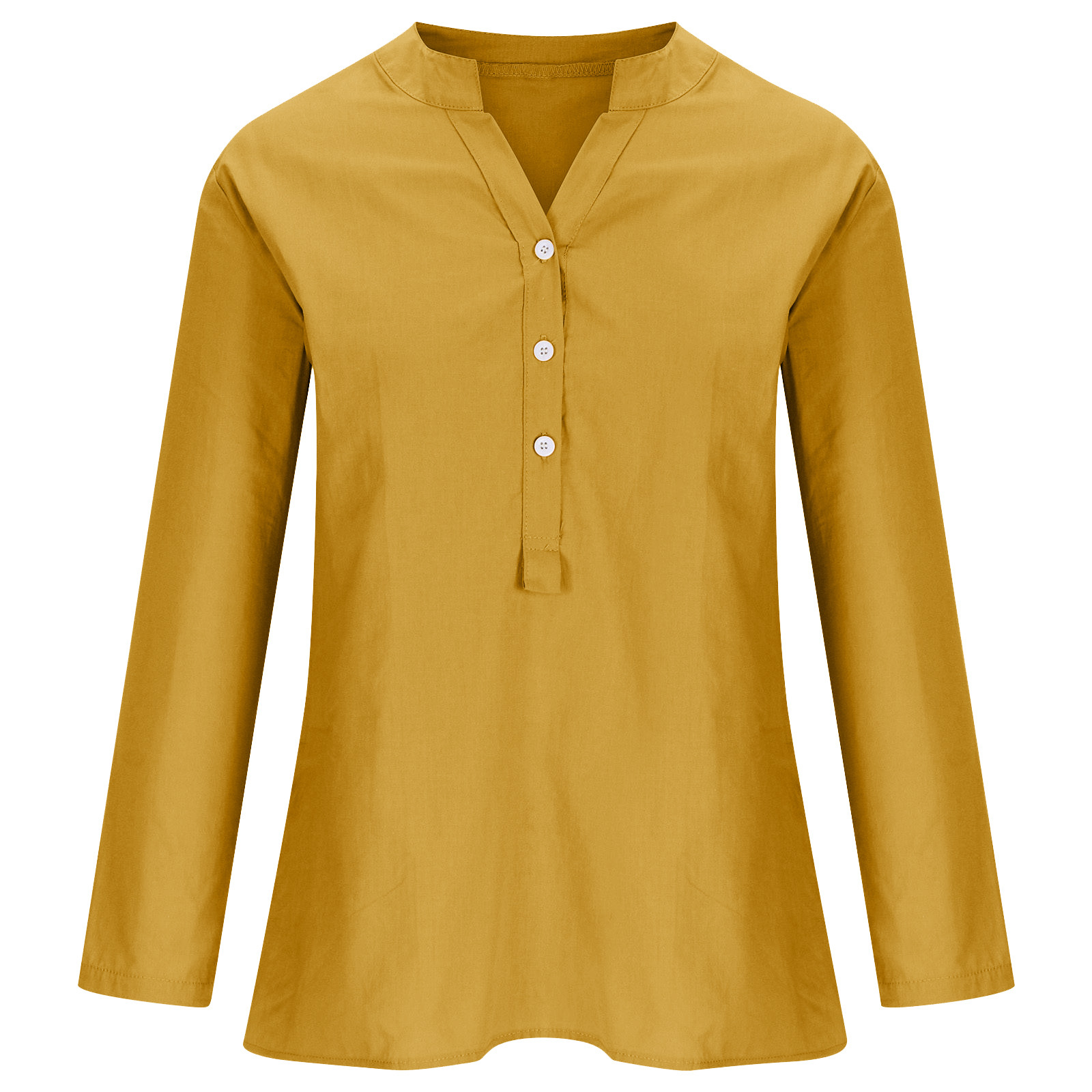 Women's Blouse Long Sleeve Blouses Button Simple Style Solid Color display picture 17