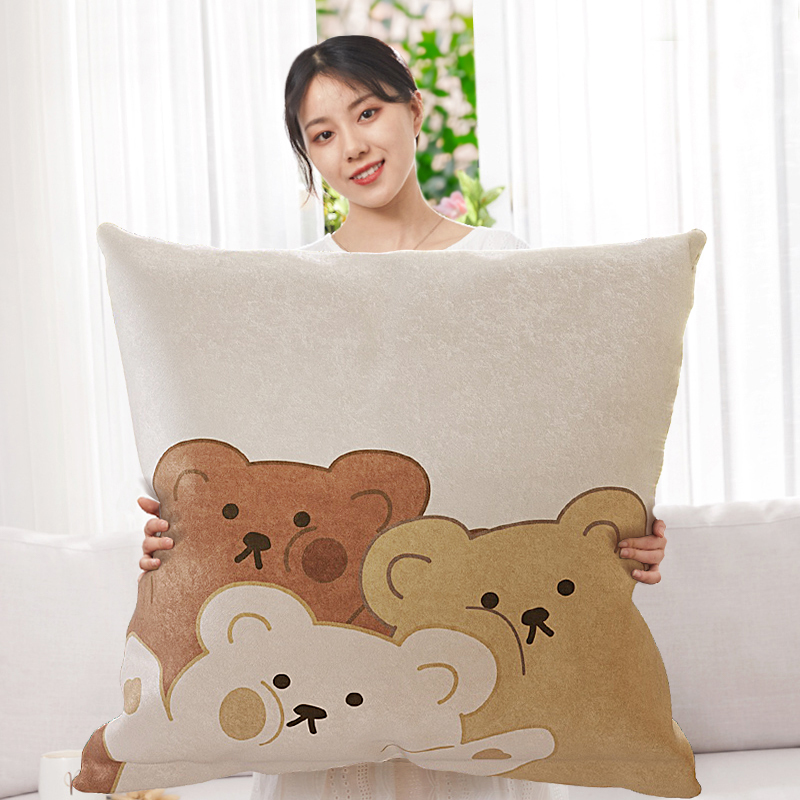 곰 마끼아또 브로케이드 베개