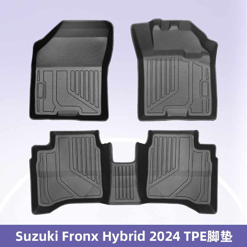 Aplicable a Suzuki Fronx híbrido 2024 timón derecho 3D todo el tiempo material TPE almohadilla de pie almohadilla del maletero