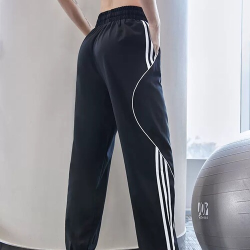 Summer sports trousers for women, loose leg binding, slim running, casual long fitness yoga pants, thin trousers wholesale