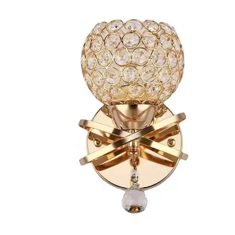Cross-Border Crystal Wall Lamp Modern Minimalist Staircase Corridor Aisle Bedroom Light Luxury American Crystal Lamp Spot Wholesale