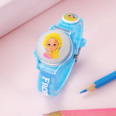 Flip-Open Rotating Children's Watch Cartoon Creative Glowing Electronic Watch Top for Boys and Girls Students Quartz Watch Gift Wholesale