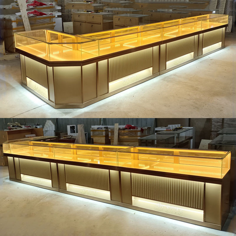 黄金珠宝展示柜玉器玉石翡翠首饰品柜台奢侈品展柜商用眼镜展示柜
