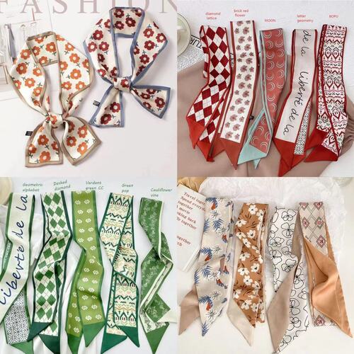 Super Popular Gift Box Silk Scarf Letter Headband Tie Bag Butterfly Bow Ribbon Green Hand Gift Dragon Boat Festival Ribbon Scarf