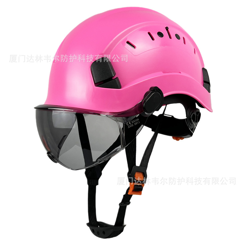 Casco de seguridad con gafas protectoras, ABS resistente, estándar nacional CE
