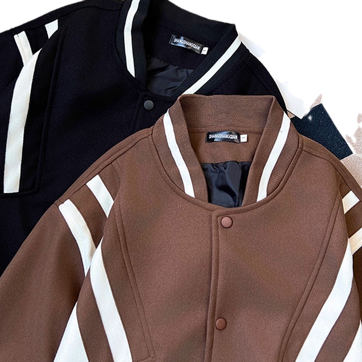 2024 Otoño Casual Japonés Restos Moda Uniforme de béisbol Hombres y mujeres Chaqueta deportiva suelta de cuello alto estilo de Hong Kong