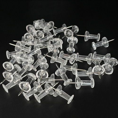 Transparent flathead tack soft cork tack teaching material tack office document tack painting tack wholesale rose gold tack