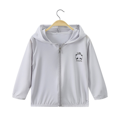 Children's Summer Apparel for Boys and Girls, Large Kids Skin-Friendly, Breathable Baby Air Conditioning Shirt Outerwear, Ice Silk Dressing Gown, Lightweight