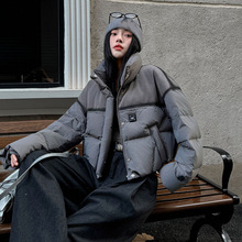 2025冬季新款90白鸭绒羽绒服女短款加厚保暖潮流羽绒服面包服外套