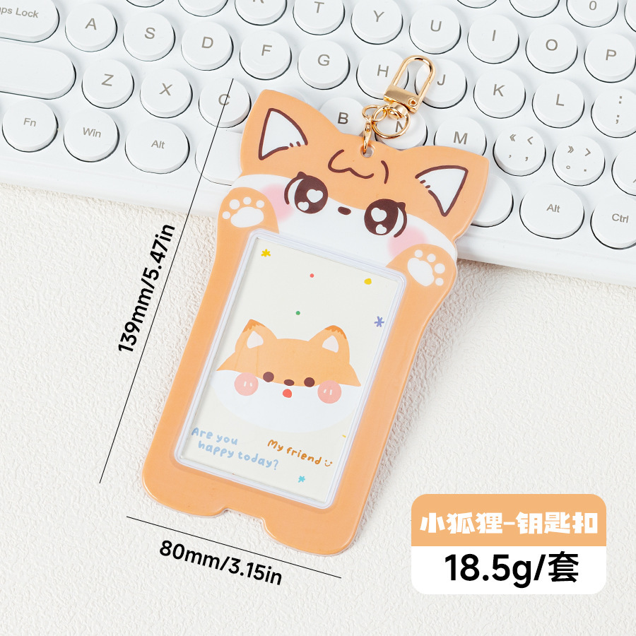 Funda para Tarjetas con Llavero de Dibujos Animados de 3 Pulgadas de PVC