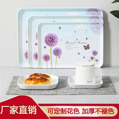 Extra large water cup European-style rectangular tea tray simple hotel living room home melamine tray dinner plate European-style plastic
