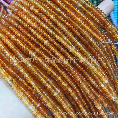 Zərgərlik ara hissələri, 2*4mm Natural Tiger Eye Stone - natural-orange-red-agate-24mm