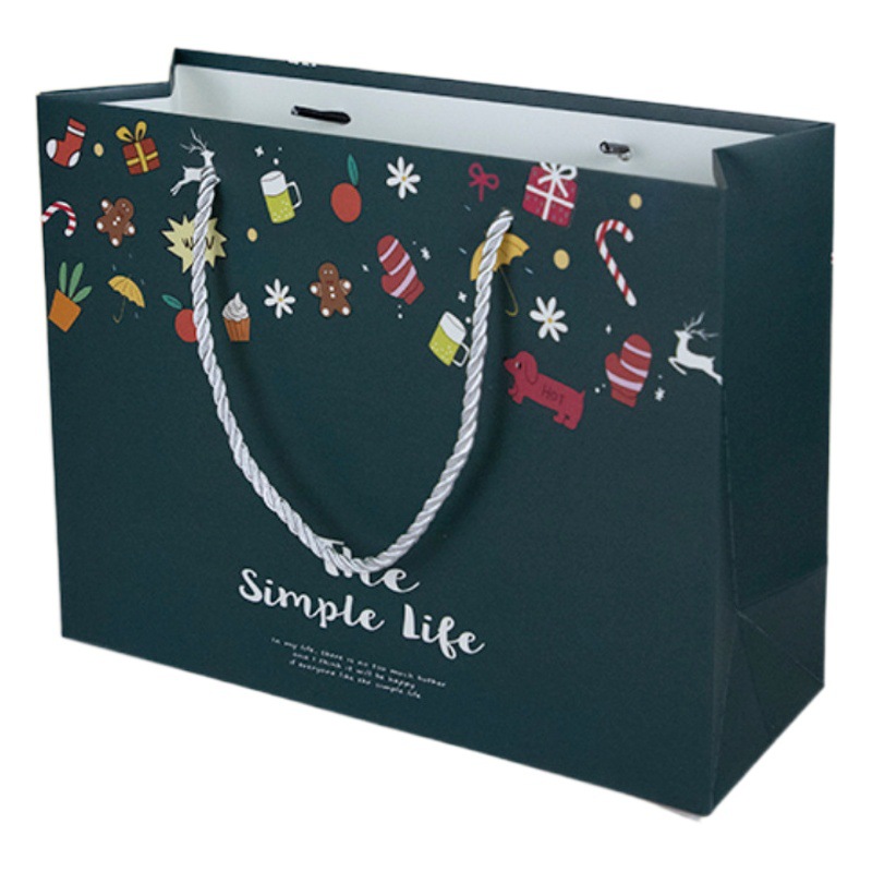 Gran tamaño pequeño exquisito cumpleaños de los niños caja embalaje para la bufanda ropa Navidad Festival bolso bolsa regalo