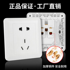 International Electrician Model 86 Home White Engineering Panel, Multi-Port Recessed 16A Single-Pole 5-Port Wall Switch and Outlet