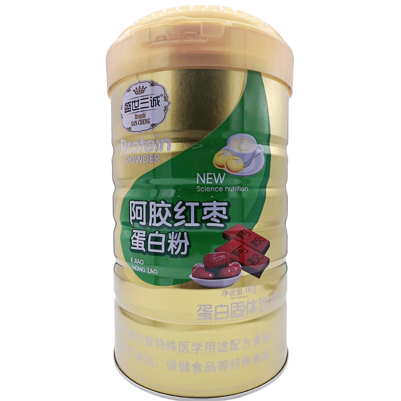 Shengshi Sancheng Ejiao Red Date Protein Powder Protein Solid Drink Wholesale 1000G/Can Supports Dropshipping