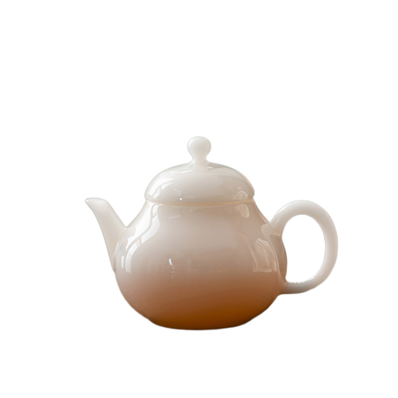 羊脂玉瓷思亭壶陶瓷手工单壶办公家用璞玉小泡茶壶功夫茶具可logo|undefined