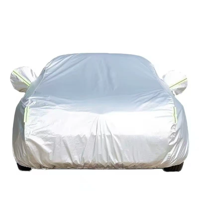 Thickened Car Covers for Thousands of Models, Full Coverage, Sun Protection, Rain Protection, Heat Insulation, Sunshade, Practical and Convenient for Car Use, Easy to Carry (Car clothing) - 2s-hatchback-small-size-aluminum-film-silver-single-layer