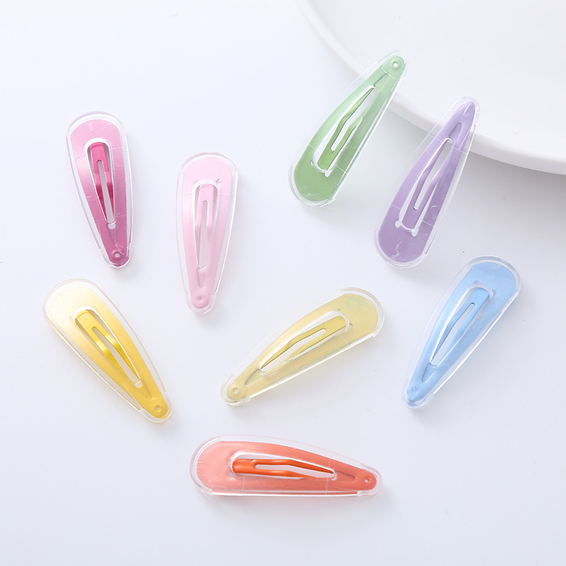 5cm児童成人ヘアピンdiy水滴bbクリップキャンディー透明ゼリーカラー水滴クリップセット前髪クリップ|undefined