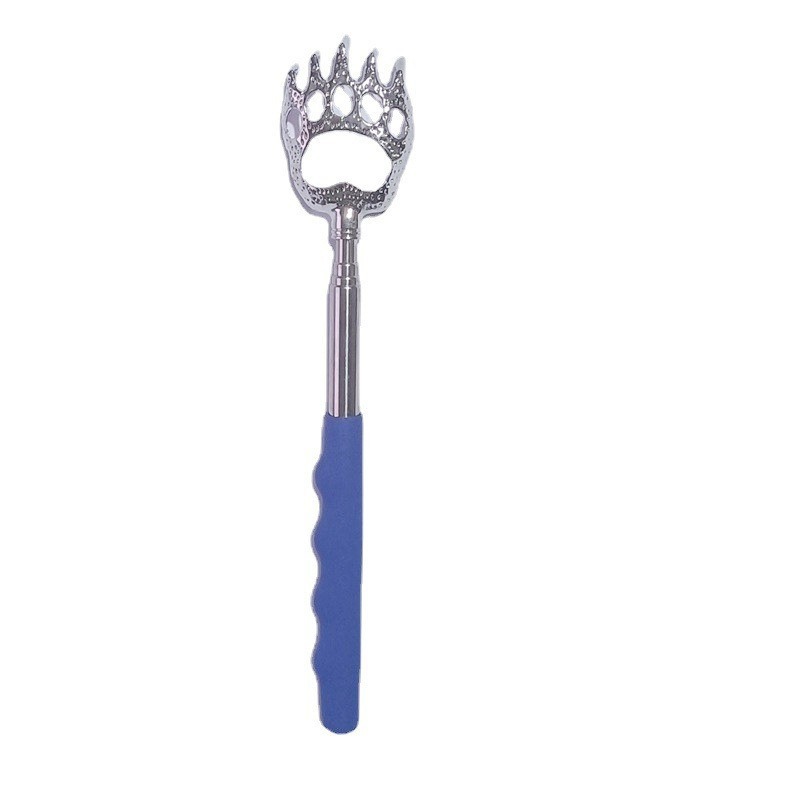 Acero inoxidable de cuatro secciones retráctil oso garra cosquillas metal cosquillas Rake scratcher trasero no pida la música del anciano cosquillas al por mayor